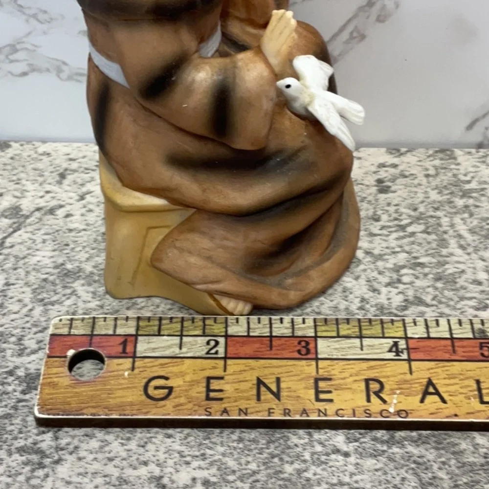 Vintage Sitting St. Francis of Assisi Catholic Sanmyro Japan Porcelain figurine - Picture 7 of 9